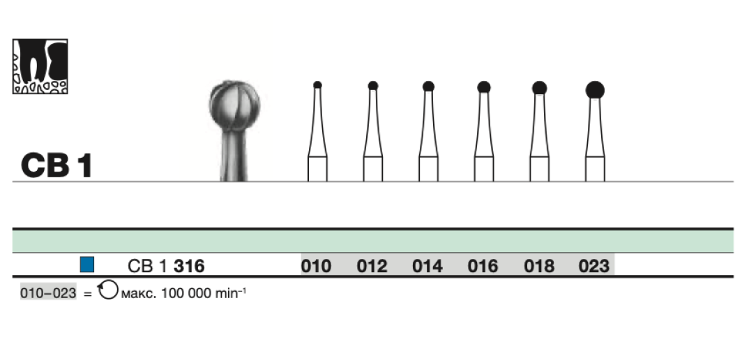 Бор твс D+Z / CB 1 316. 012 хирургический