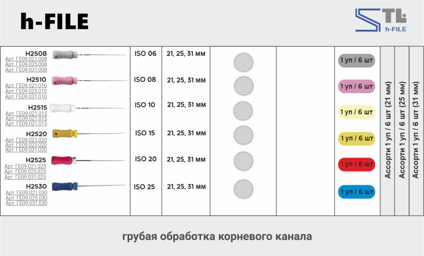 Н-файл 21мм, №30 (6шт), Geosoft / Россия-Израиль